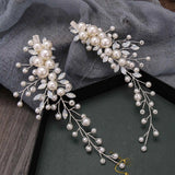 Rhinestone Pearl Hair Clip Headband Bridal Accessories Tiara Crystal Headband