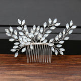 Rhinestone Pearl Hair Comb Wedding Hair Accessories Bride Comb Clip Head Jewelry