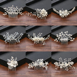 Rhinestone Pearl Hair Comb Wedding Hair Accessories Women Hair Jewelry