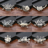 Rhinestone Pearl Hair Comb Wedding Hair Accessories Women Hair Jewelry