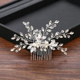 Rhinestone Pearl Hair Comb Wedding Hair Accessories Women Hair Jewelry