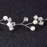 Rhinestone Pearls Wedding Tiara Headband Hair Vine Headpiece Bridesmaids