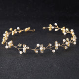 Rhinestone Pearls Wedding Tiara Headband Hair Vine Headpiece Bridesmaids