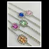 Crystal Pendant Necklace 5 Colors for Girls and Ladies