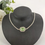 Crystal Pendant Necklace 5 Colors for Girls and Ladies