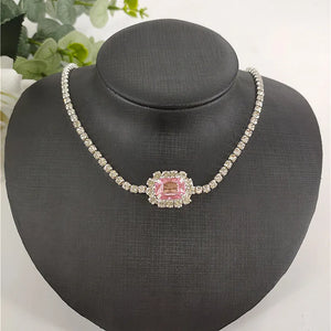 Crystal Pendant Necklace 5 Colors for Girls and Ladies
