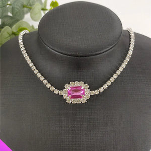 Crystal Pendant Necklace 5 Colors for Girls and Ladies