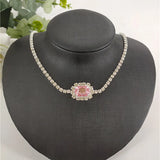 Crystal Pendant Necklace 5 Colors for Girls and Ladies