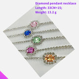 Crystal Pendant Necklace 5 Colors for Girls and Ladies