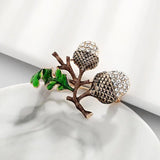 Pine Tower Enamel Brooches Acorns for Weddings Banquet Party