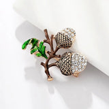 Pine Tower Enamel Brooches Acorns for Weddings Banquet Party