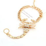 Gothic Rhinestone Scorpion Anklet Cuban Chain Foot Jewelry