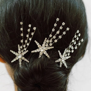 Star Tassel Hair Clips Wedding Hair Jewelry Crystal Hair Pins Barrettes