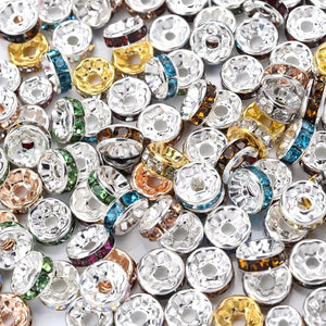 Rhinestone Spacer Bead Mix for Jewelry Making