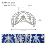 Rhinestone Star Crown Bridal Wedding Tiaras for Women Hair Accessories