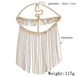 Ethnic Style Rhinestone Tassel Chain Headband