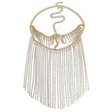Ethnic Style Rhinestone Tassel Chain Headband