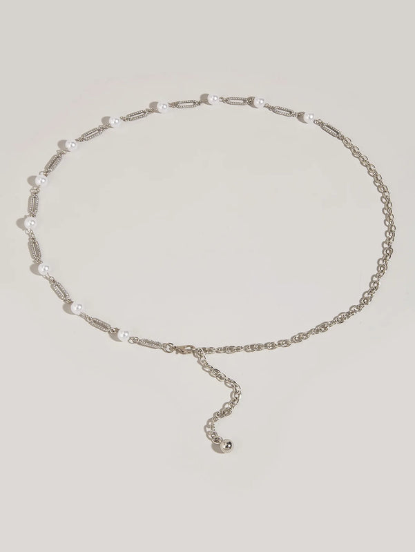 Rhinestone Waist Chain Belt Women Casual Versatile Dress Accessory