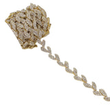 Crystal Trim Belt Applique Chain Strap Shoulder Jewelry