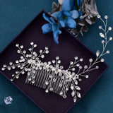 Rhinestone Wedding Hair Comb Tiaras Crystal Hairpin Forks Prom Headwear