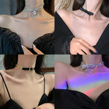 Velvet Bow Choker Rhinestone Wedding Necklace