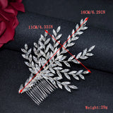 Rhinestone Wedding Side Comb Silver Bridal Hair Piece Pin Women Headdress