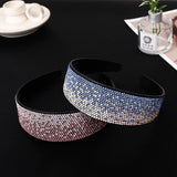 Gray Rhinestone Wide Brim Hair Hoop Tiara