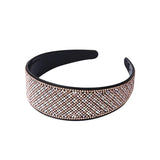 Gray Rhinestone Wide Brim Hair Hoop Tiara