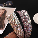 Gray Rhinestone Wide Brim Hair Hoop Tiara