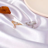 Zircon Crystal Pendant Ring for Women Adjustable Joint Ring
