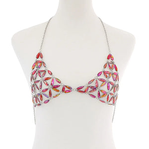 Rhinestone Body Chain Women Sexy Bralette Chain Bra Beach Body Jewelry