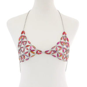 Rhinestone Body Chain Women Sexy Bralette Chain Bra Beach Body Jewelry
