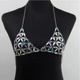 Rhinestone Body Chain Women Sexy Bralette Chain Bra Beach Body Jewelry
