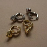 Heart Dangle Hoop Earrings for Women