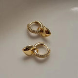 Heart Dangle Hoop Earrings for Women