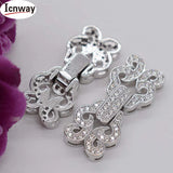 Rhinestone Inlay Gold&Silver Clasp 1*2.5cm DIY Bracelet Necklace