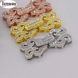 Rhinestone Inlay Gold&Silver Clasp 1*2.5cm DIY Bracelet Necklace