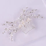 Rhinestones Crystal Pearls Wedding Hair Comb Bridal Headpieces Hair Accessories