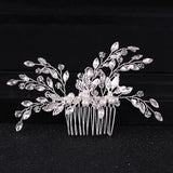 Rhinestones Crystal Pearls Wedding Hair Comb Bridal Headpieces Hair Accessories