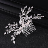Rhinestones Crystal Pearls Wedding Hair Comb Bridal Headpieces Hair Accessories