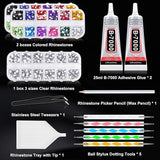 Rhinestone Kit with 4000 Rhinestones, Glue, and Wax Pencil