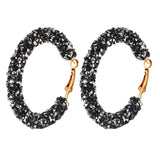 Crystal Rhinestones Hoop Earrings for Wedding Party