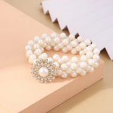 Rhinestones Pearl Women's Waist Chain Jewelry Pearl Braided Belt