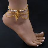 Rhinestones Tassel Anklets Sexy Foot Chain Ankle Strap Feet Summer Beach Boho