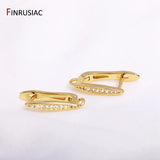 Rhodium/Zircon Earring Hooks - Earring Making Supplies