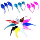 Colorful Chicken Feathers Tassel Pendant Earring DIY Jewelry