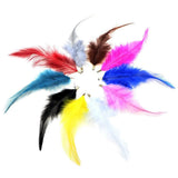Colorful Chicken Feathers Tassel Pendant Earring DIY Jewelry