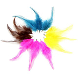 Colorful Chicken Feathers Tassel Pendant Earring DIY Jewelry