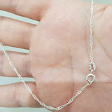 Rhodium Silver 925 Necklace Unisex Braid Silver Anniversary Code 99 S0482