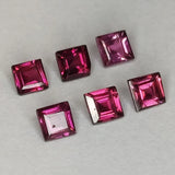Rhodolite Garnet Princess Cut 3mm 1ct Gemstone